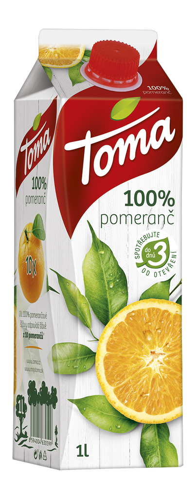 100% Orange Toma ElOPAK 1 l - 12 ks/balení